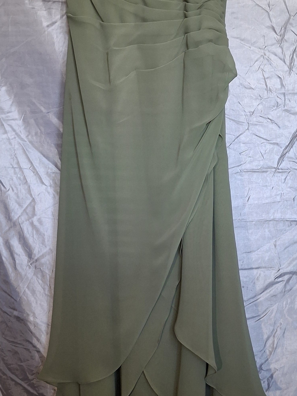 Elegant Olive Green Layered Maxi Prom Dress